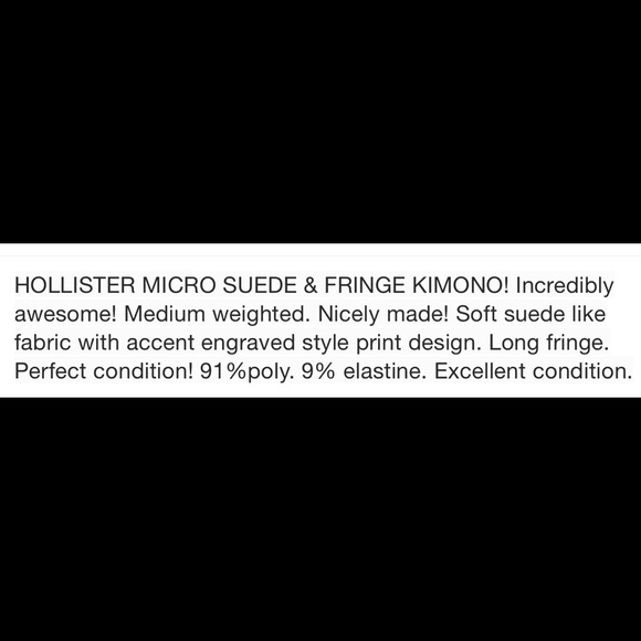 Hollister micro suede fringe poncho - Picture 7 of 7